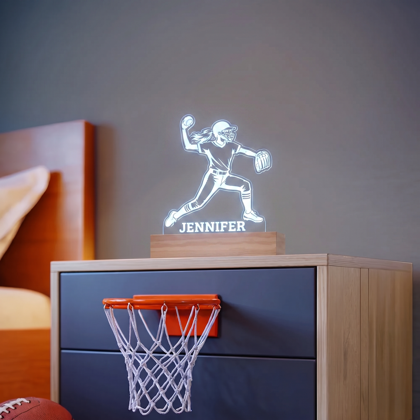 Softball Girl Nightlight