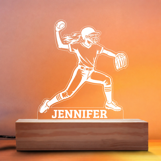 Softball Girl Nightlight