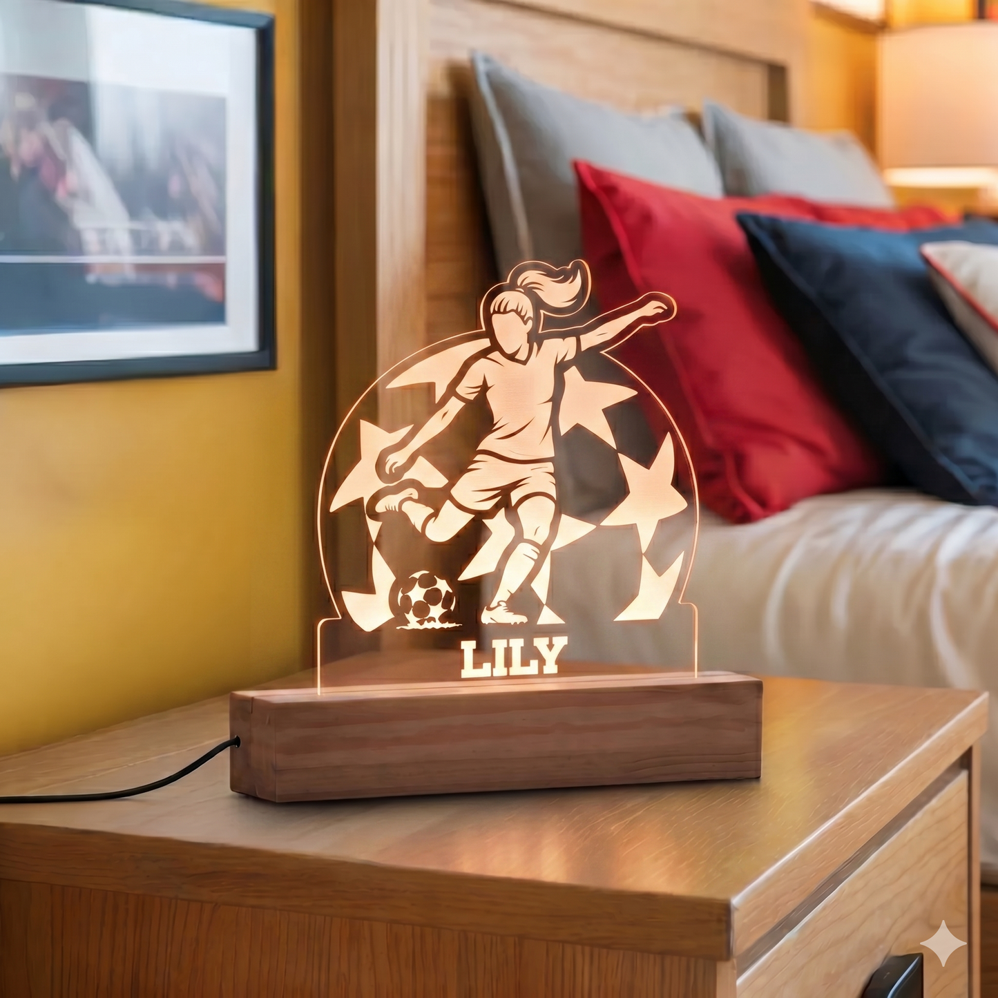 Soccer Star Girl Nightlight