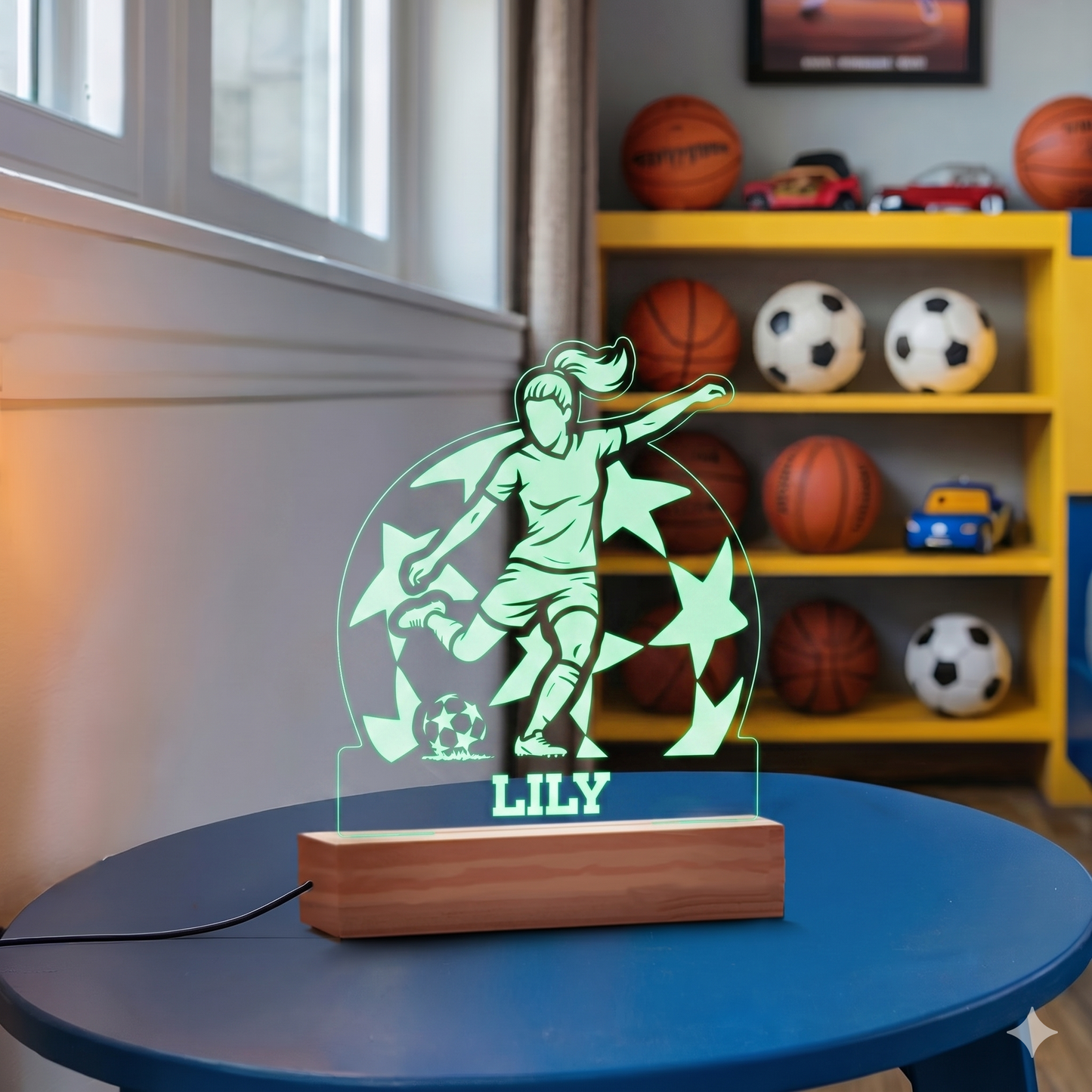 Soccer Star Girl Nightlight