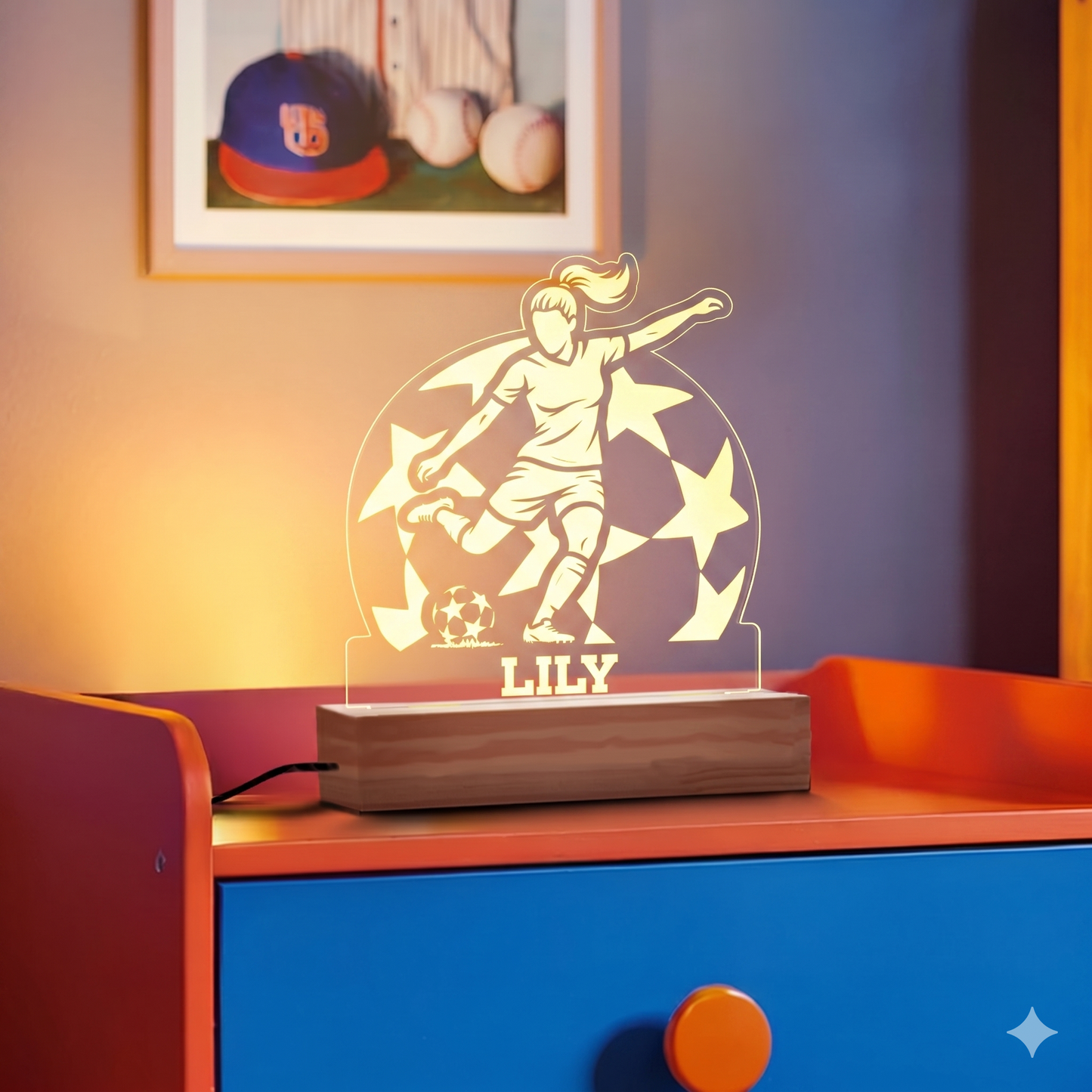 Soccer Star Girl Nightlight